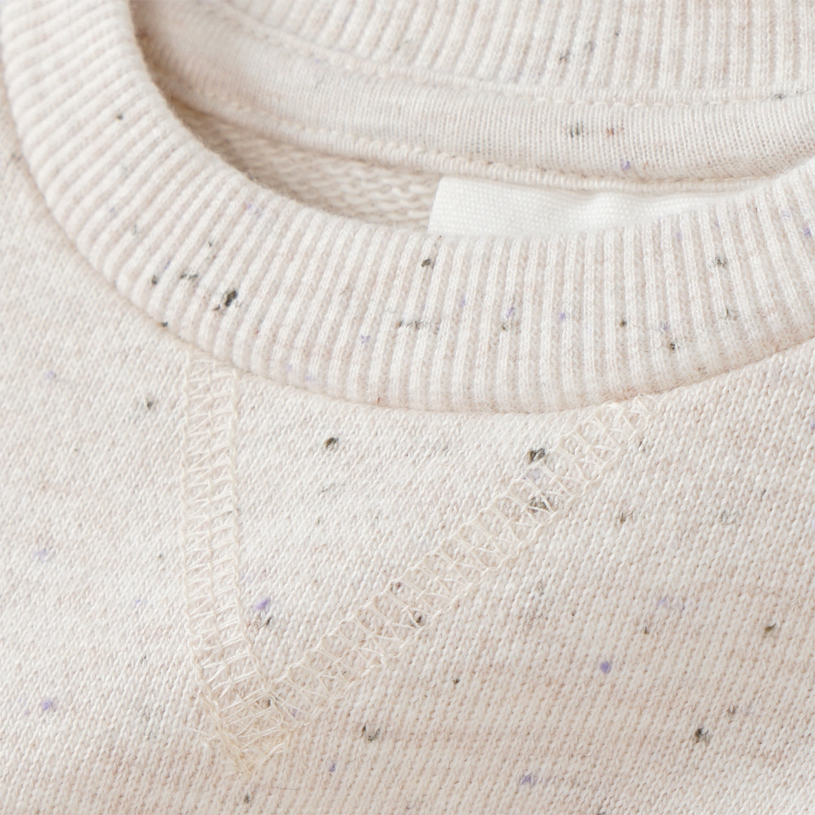 Topomini Baby Sweatshirt in Melange-Optik hellbeige