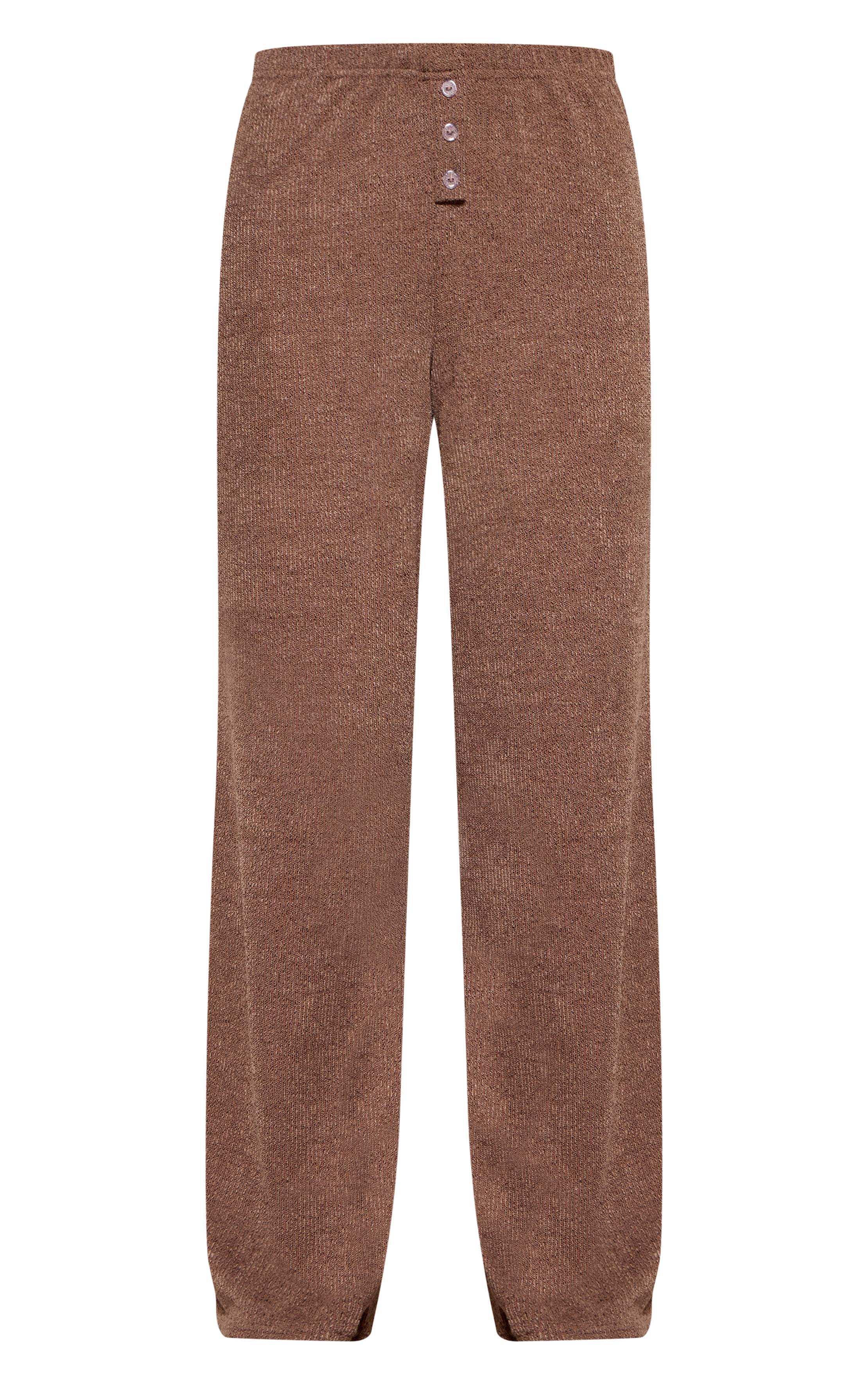 Moka Pantalon Décontracté Côtelé Chiné