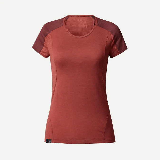 Decathlon Forclaz - Camiseta feminina Forclaz MT500 em lã merino