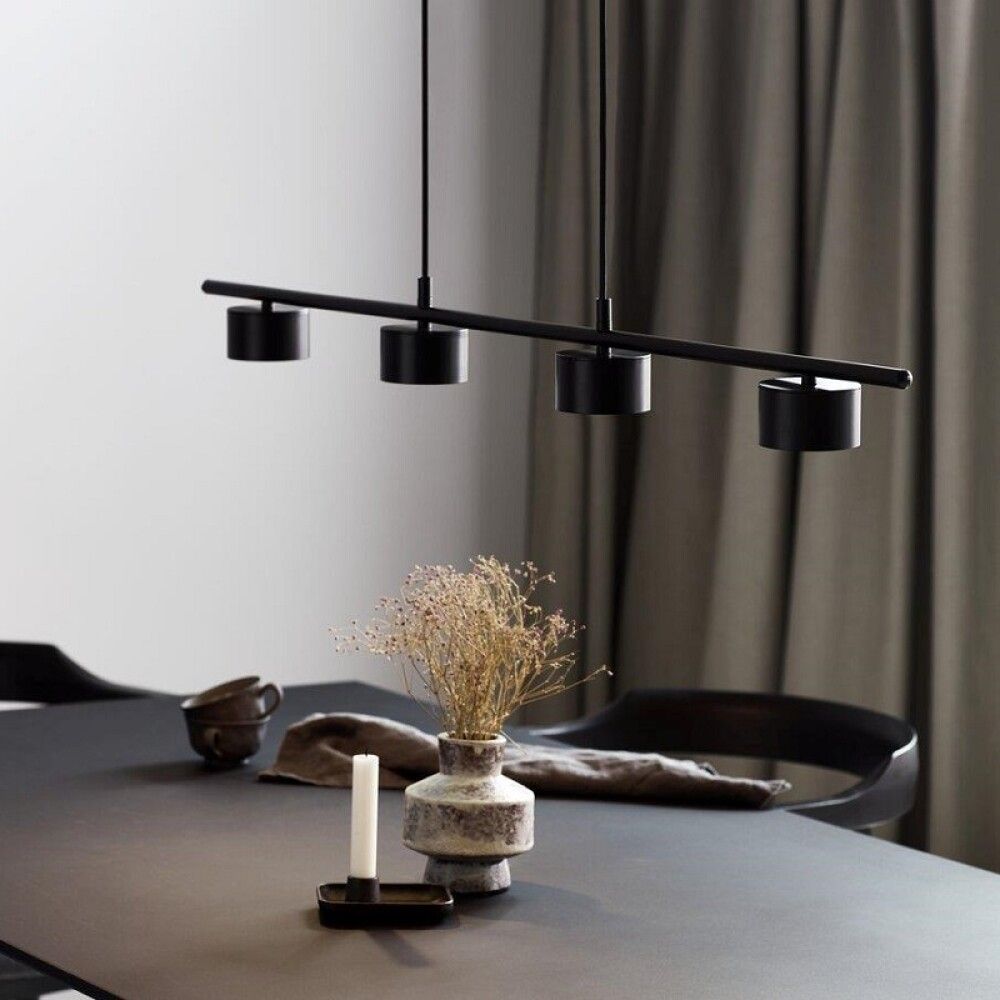 SPOTSKINNENORDLUX CLYDE LED 4X5W 115CM SVART