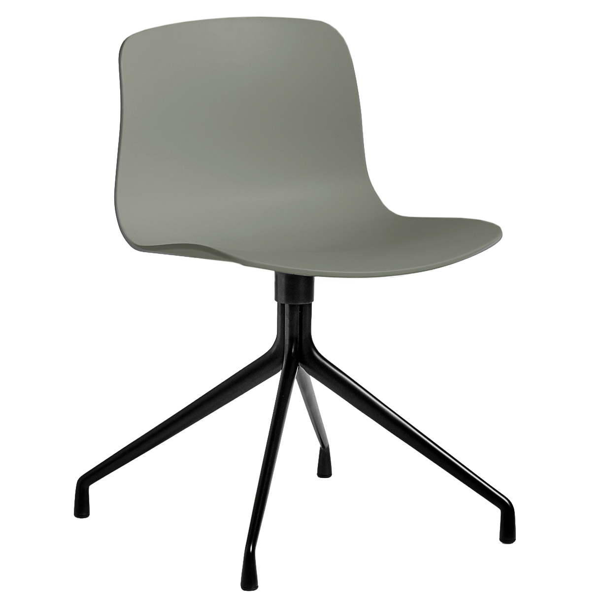 Eetkamerstoel AAC 10 zwart onderstel dusty green