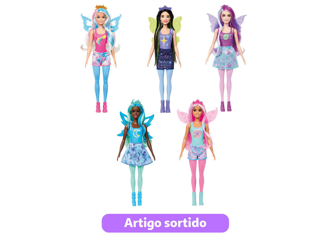 BONECA COLOR REVEAL BARBIE GALÁXIA ARCO-ÍRIS MODELOS SORTIDOS