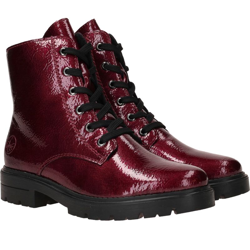 Rieker Veterboots Rood Dames