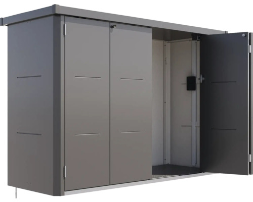 Tuinhuis, fietsenstalling Velotto 203 x 75 x 142 cm granietgrijs