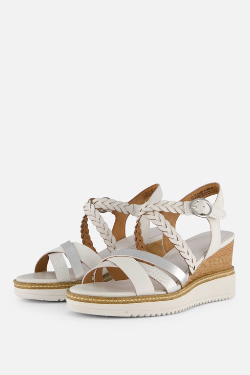 Tamaris Sandalen met hak wit Synthetisch