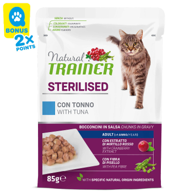 Trainer Natural Sterilised Adult Thunfisch in Sauce 12x85g Beutel