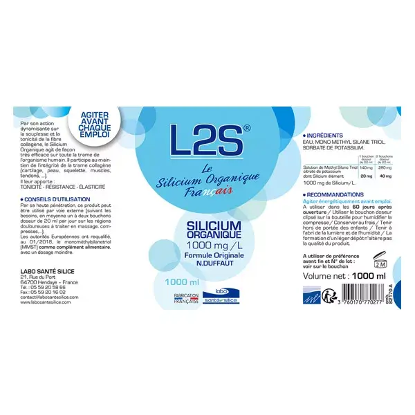 Sílica para a saúde L2S 1000ml