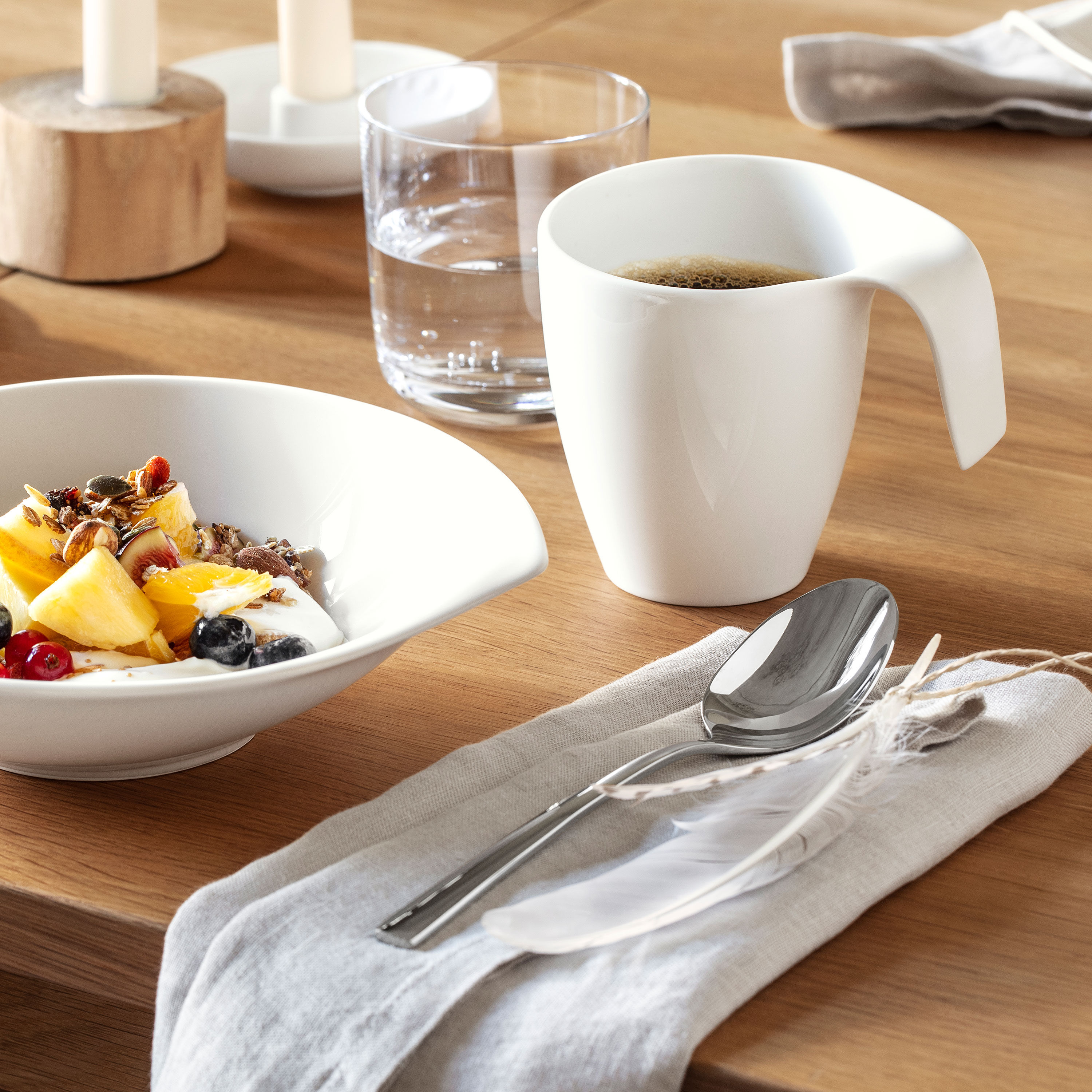 Flow Mug White, 9.5 oz, Premium Porcelain