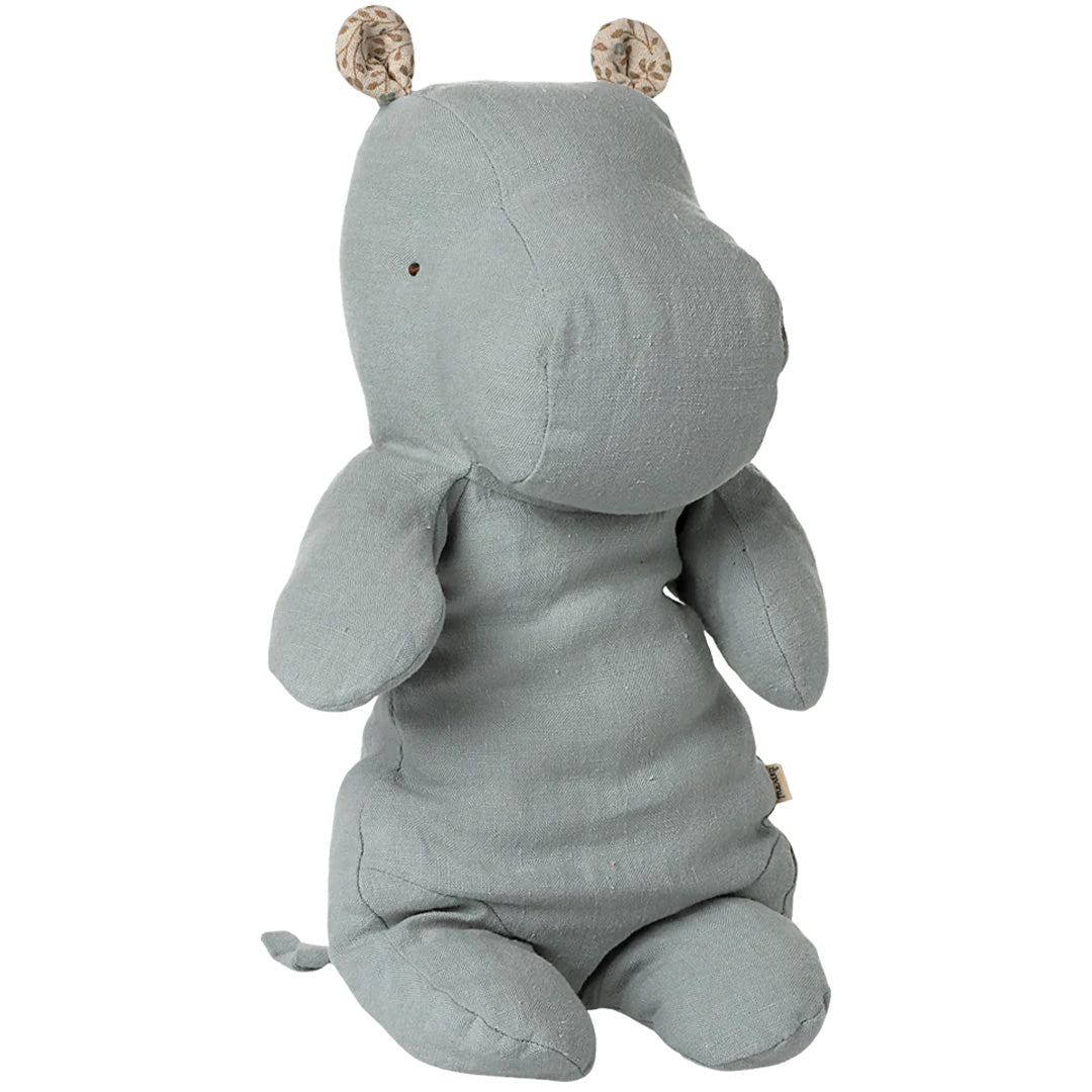 maileg safari friends nijlpaard - blue grey - 34 cm