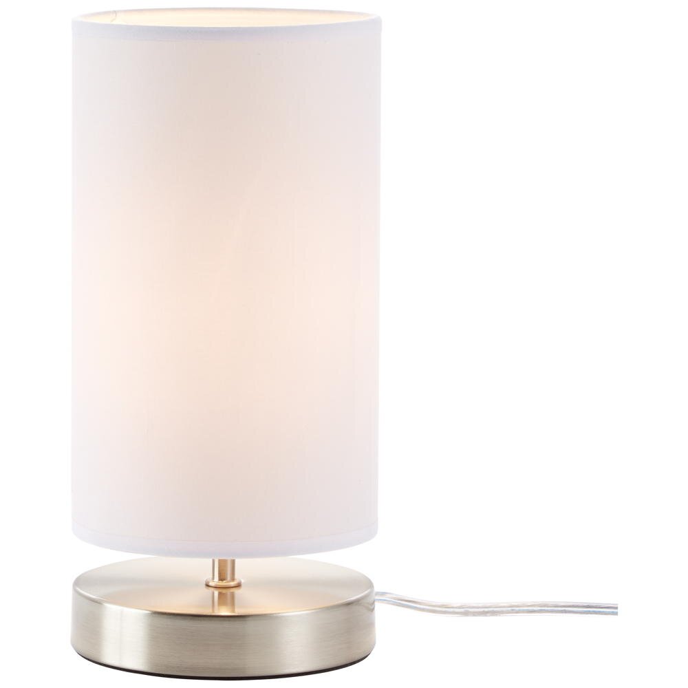 Clarie tafellamp in zilver en wit E14