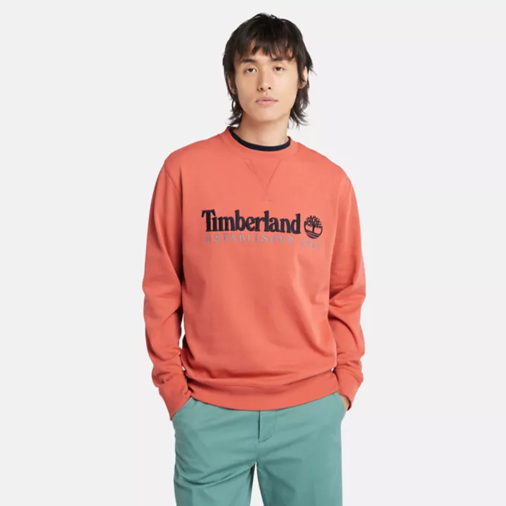 Sweat à col rond et logo Est. 1973 pour homme en orange