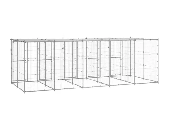 Chenil extérieur cage enclos 550 x 220 x 180 cm 02_0000432