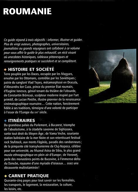 GALLIMARD - ROUMANIE BIBLIOTHEQUE DU VOYAGEUR
