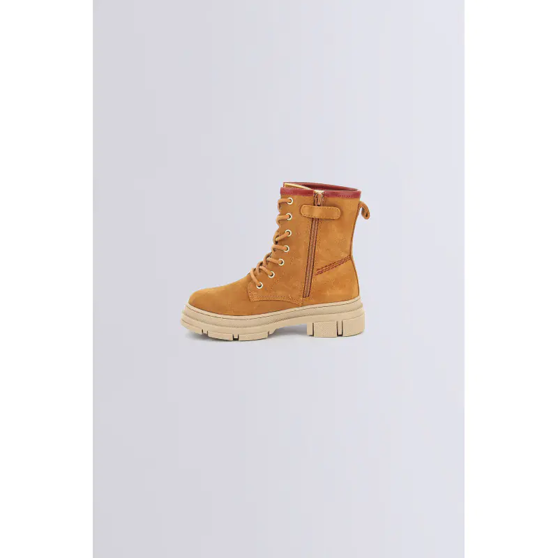 KICK GOJI CAMEL ROUGE BOTTINES Cuir Fille