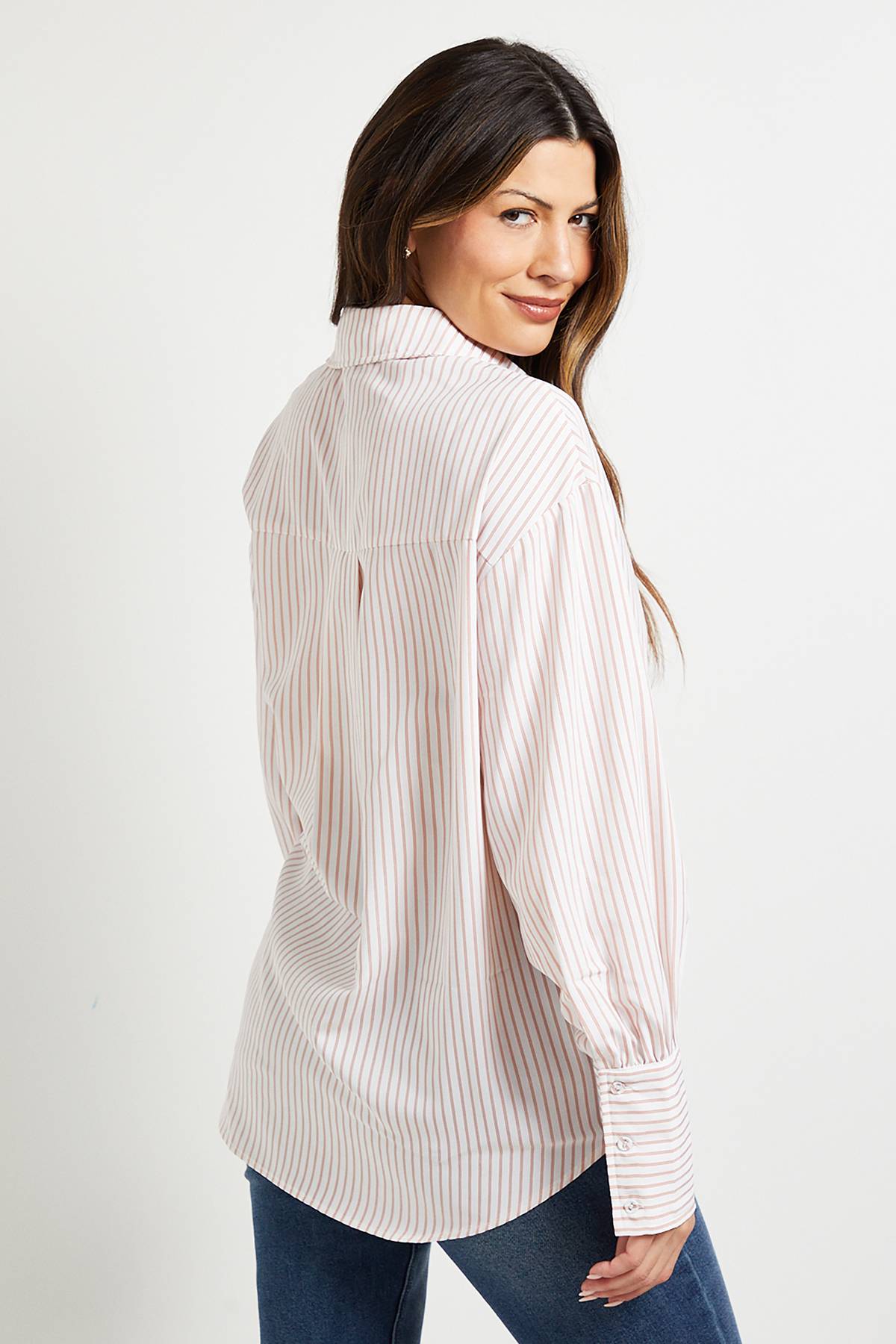 Wallis Chemise à Rayures avec Lien Latéral