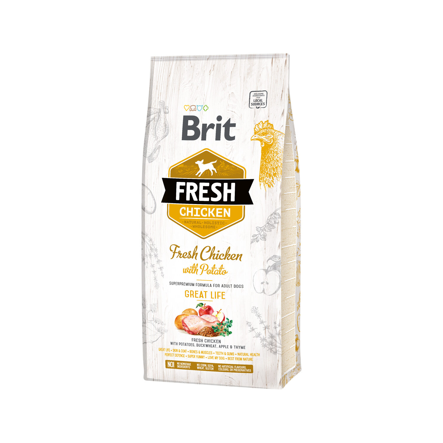 Brit Fresh Chicken with Potato - Adult