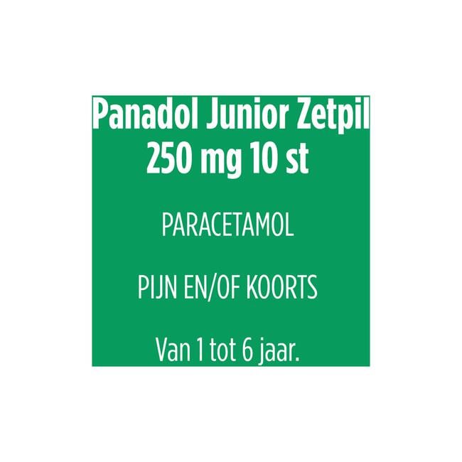 Panadol Junior Zetpillen 250 mg Paracetamol voor Kinderen van 1 tot 6 jaar