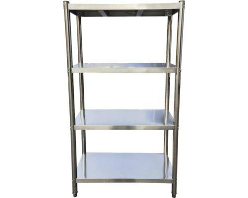 RVS stellingkast, horecastelling Kaiserthal, 180x100x50 cm, 4 schappen, draagvermogen 320 kg