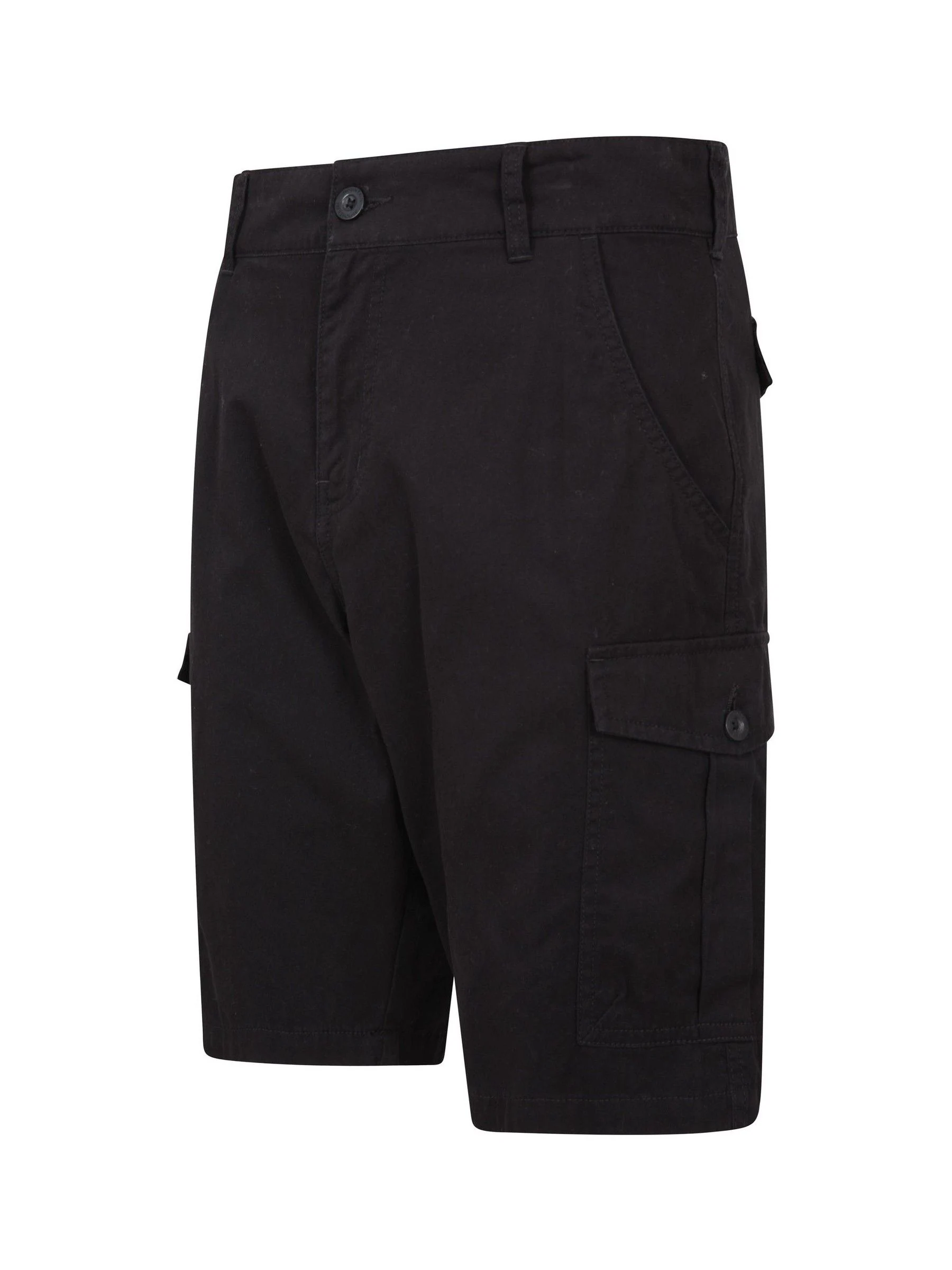 Zwart - Mountain Warehouse Mens Lakeside 100% Cotton Cargo Shorts