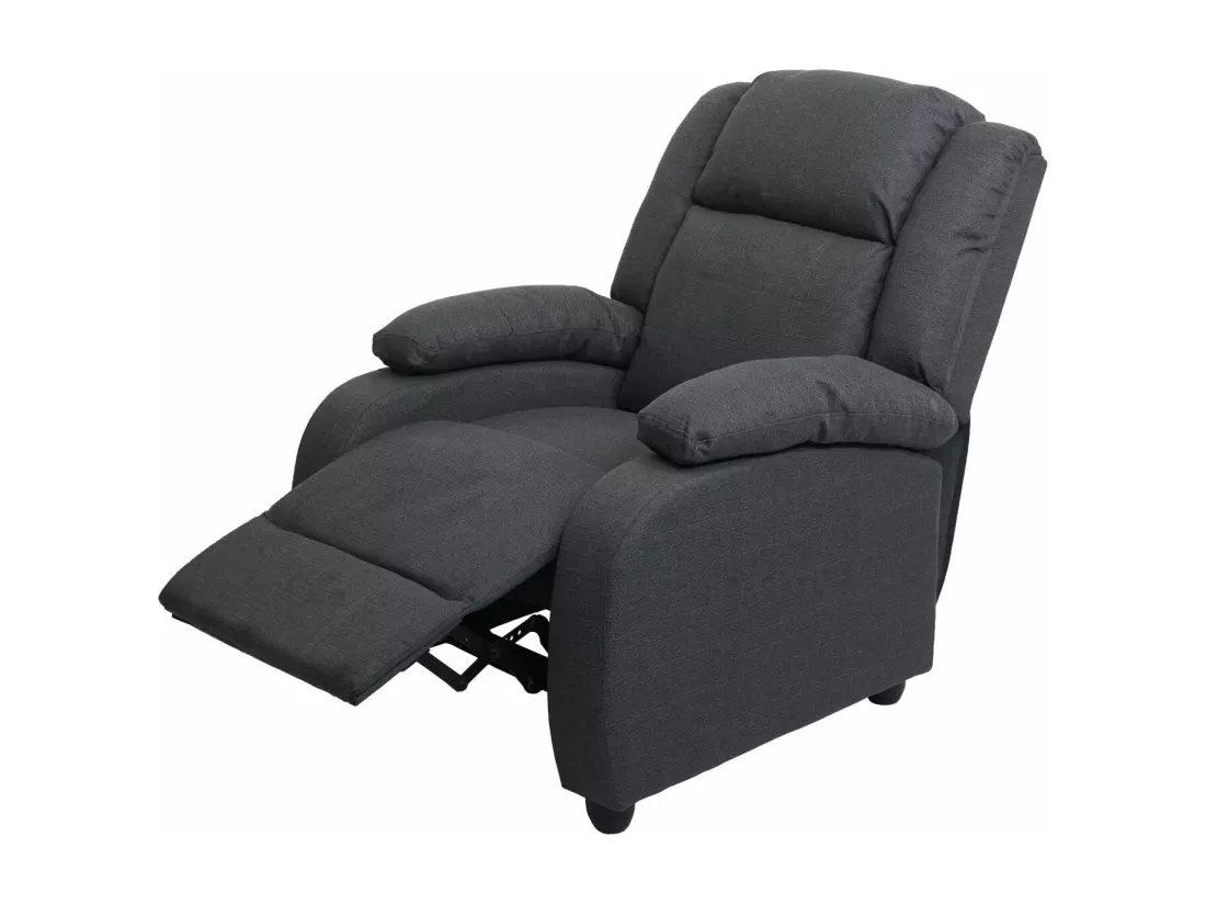 Fauteuil TV relaxation transat tissu grise 84 x 93 x 102 cm 04_0002012