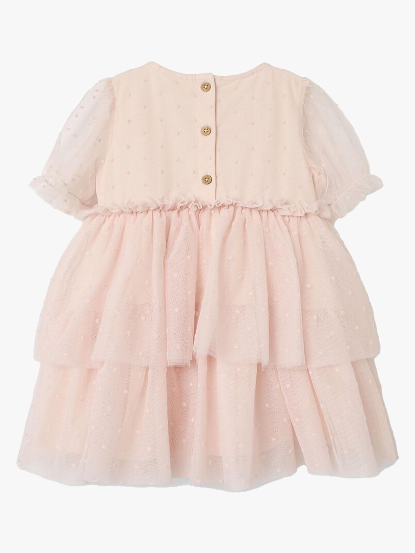 Frilla Short Sleeve Loose Tulle Dress