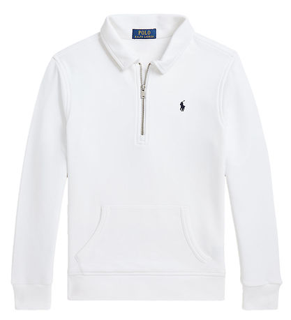 Polo Ralph Lauren Sweatshirt m. Reißverschluss - Weiß