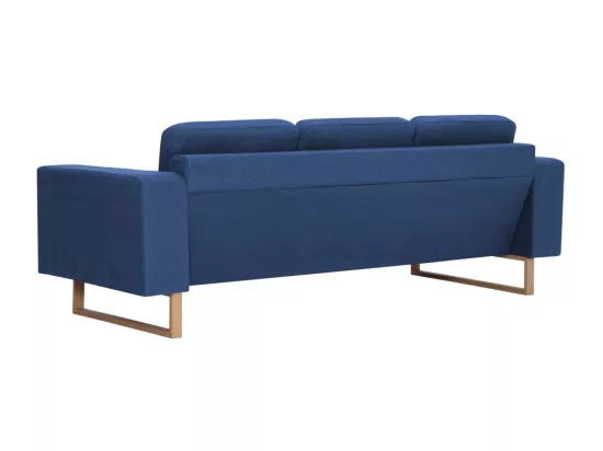 Ensemble de canapé 2 pièces Tissu Bleu