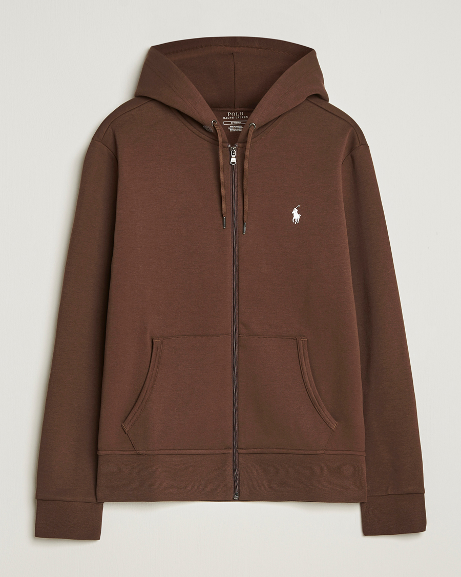 Polo Ralph Lauren Double Knitted Full-Zip Hoodie Branch Brown