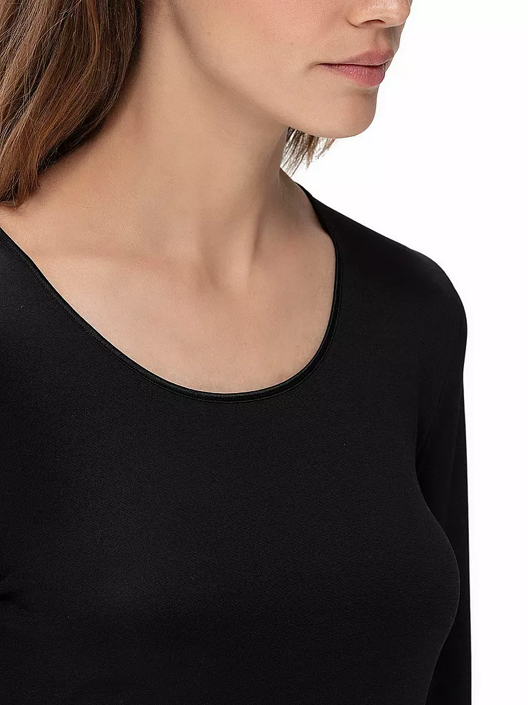 MEY Langarmshirt EMOTION schwarz schwarz