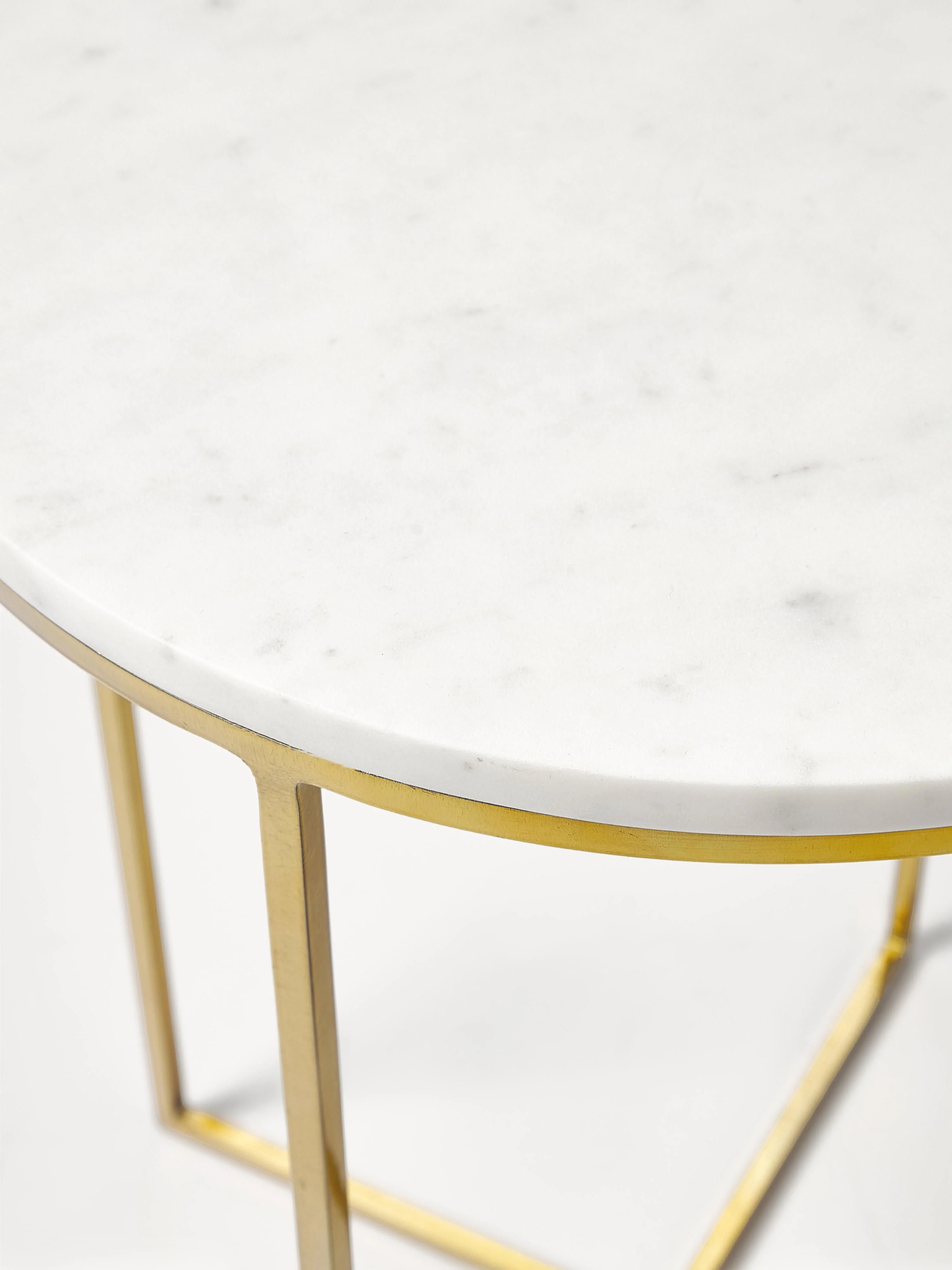 Ronde marmeren bijzettafel Alys