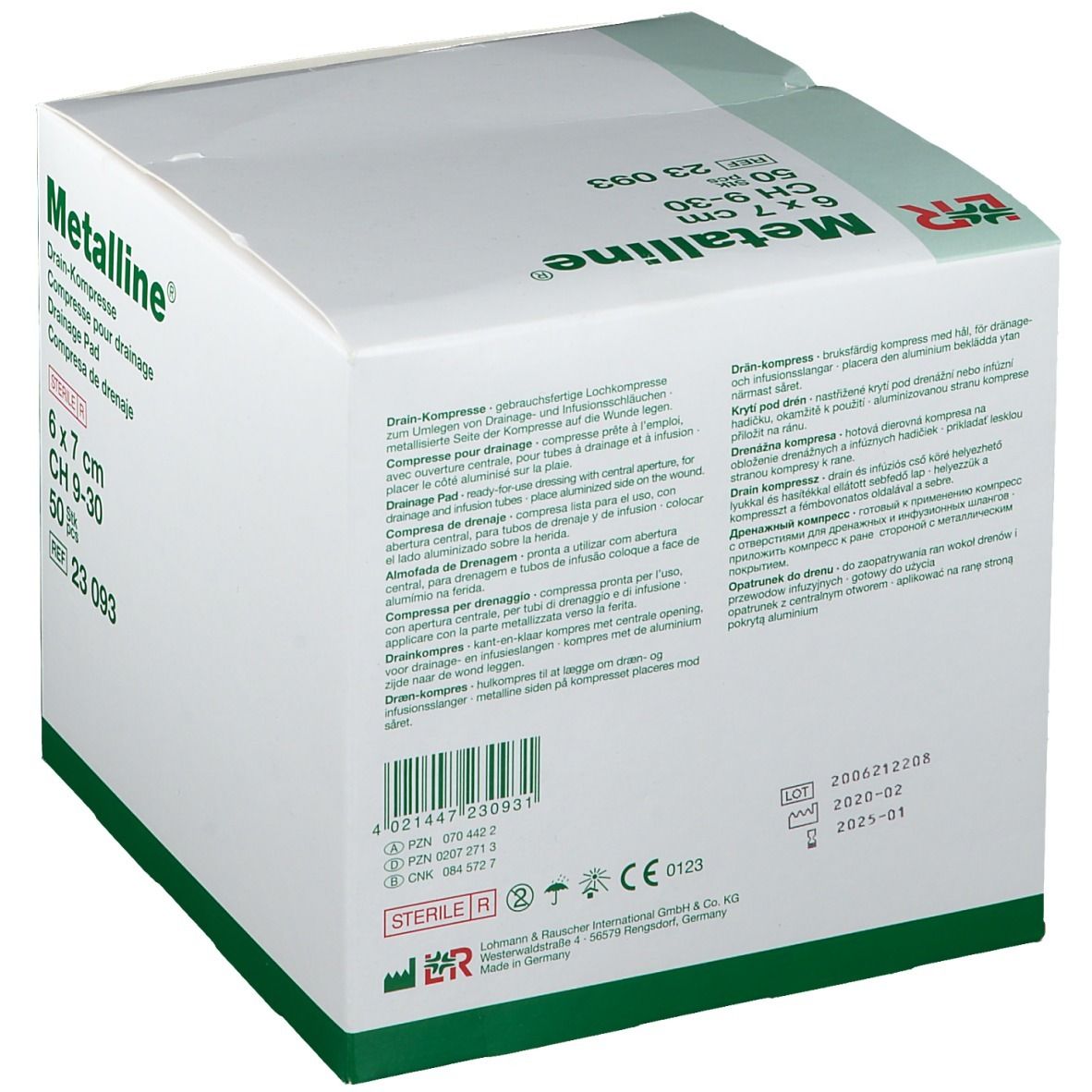 Metalline® Drain-Kompresse 6 cm x 7 cm steril