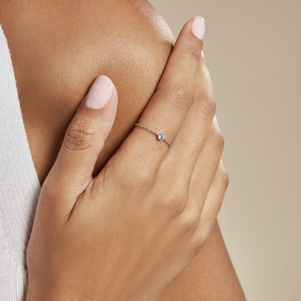 Bague Rio Argent Blanc Spinelle