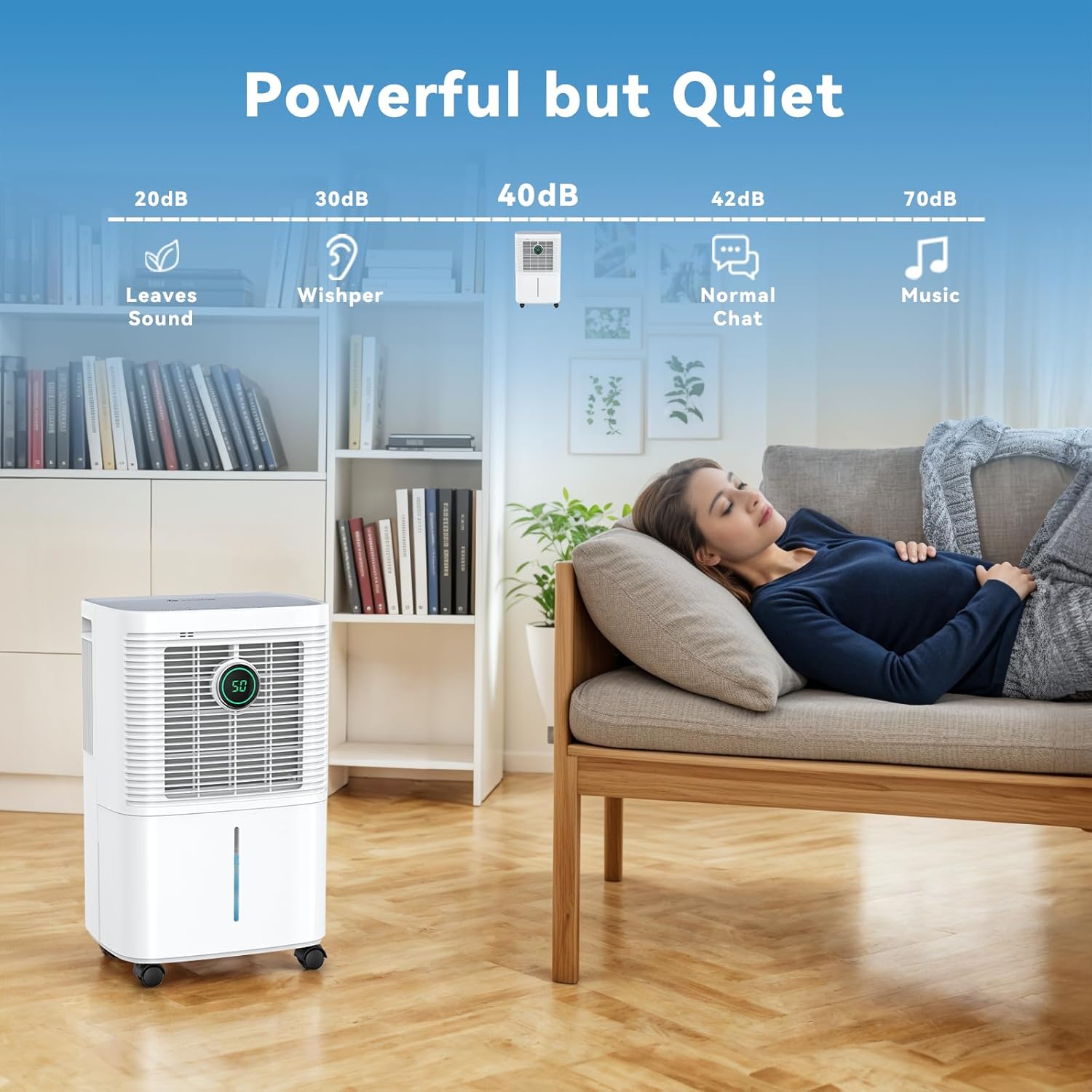 Innvitop Deshumidificateur d Air Electrique 12L/Jour Con Display d’Humidité, 3 Modes, Anti Moisissure, Déshumidificateur Maison ave Mode Séchage des Vetements, Arrêt Temporisé, Cave, Chambre, Bain