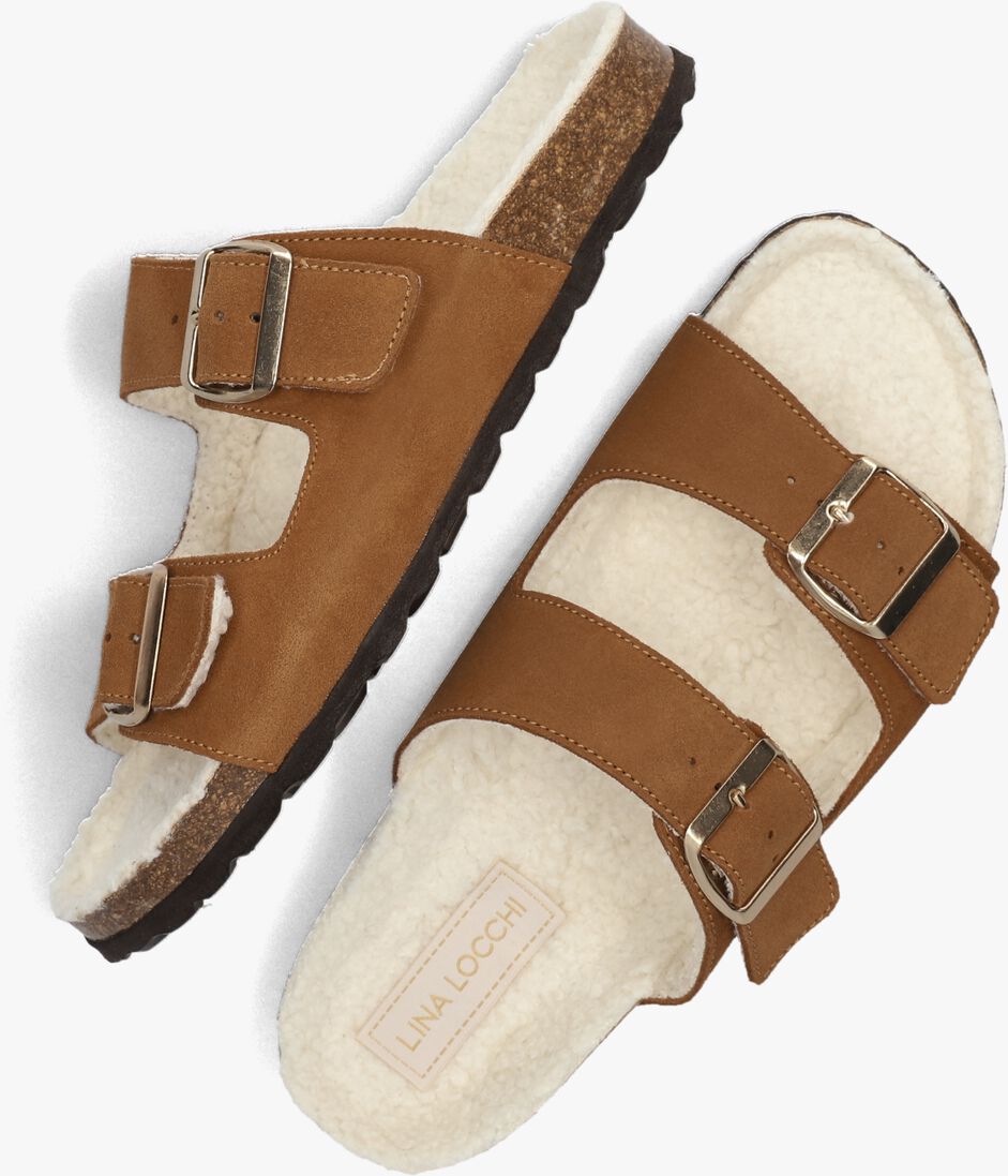 cognac lina locchi slippers l1368