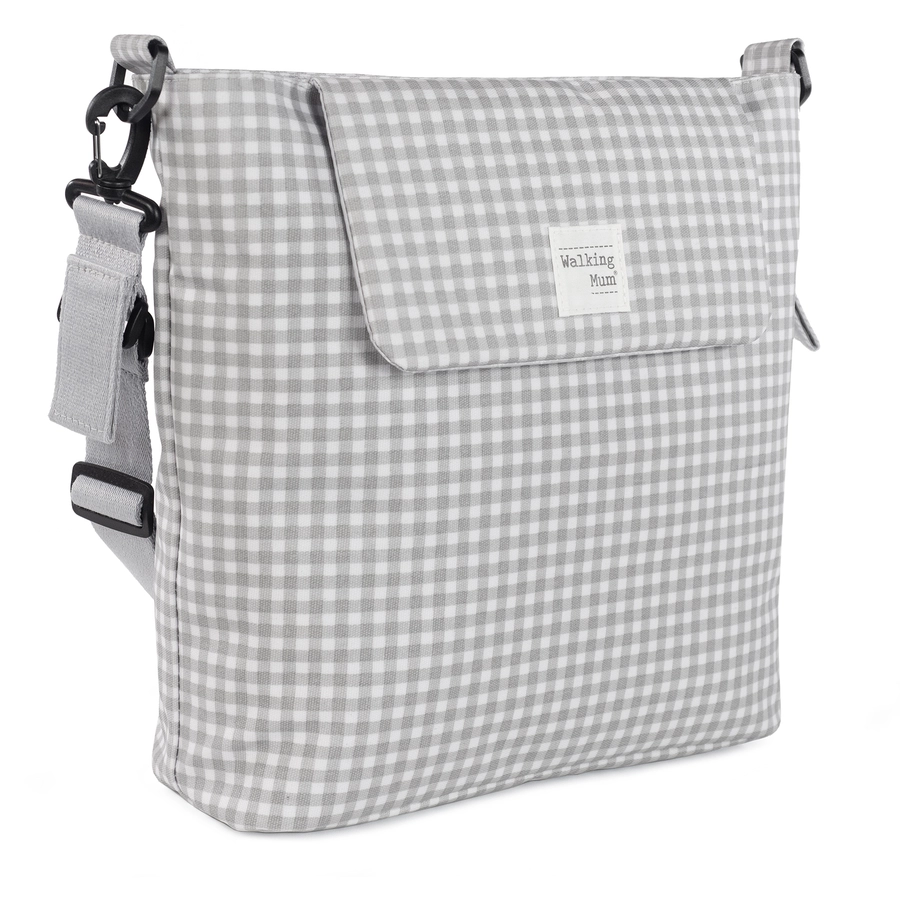 Walking Mum Wickeltasche I Love Vichy grau