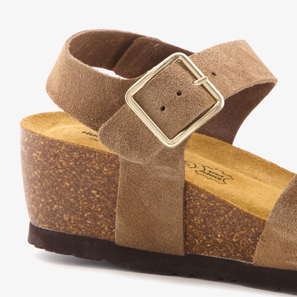 Hush Puppies Bio dames sandalen beige met sleehak