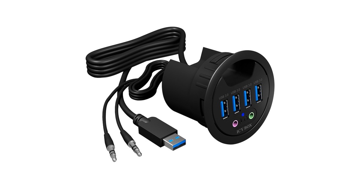 ICY BOXIB-HUB1403A usb-hub  (Zwart)