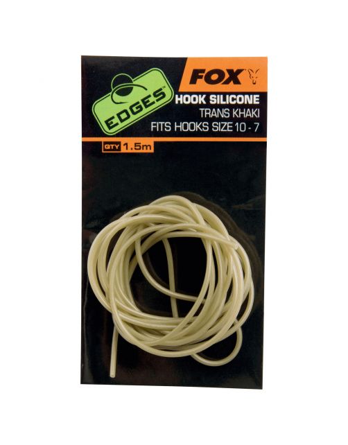 Fox Edges Hook Silicone Sz 10-7 Trans Khaki  X 1.5m - Rig componenten - 1.5 m Sizes 10-7