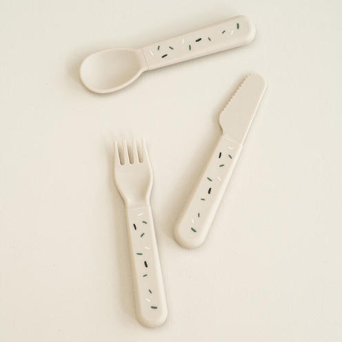 Foodie Couverts Set de 3 Confetti Sable - DONE BY DEER