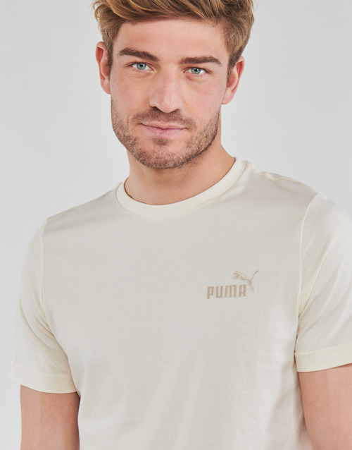 Puma - ESS+ EMBROIDERY LOGO TEE - Blanc cassé