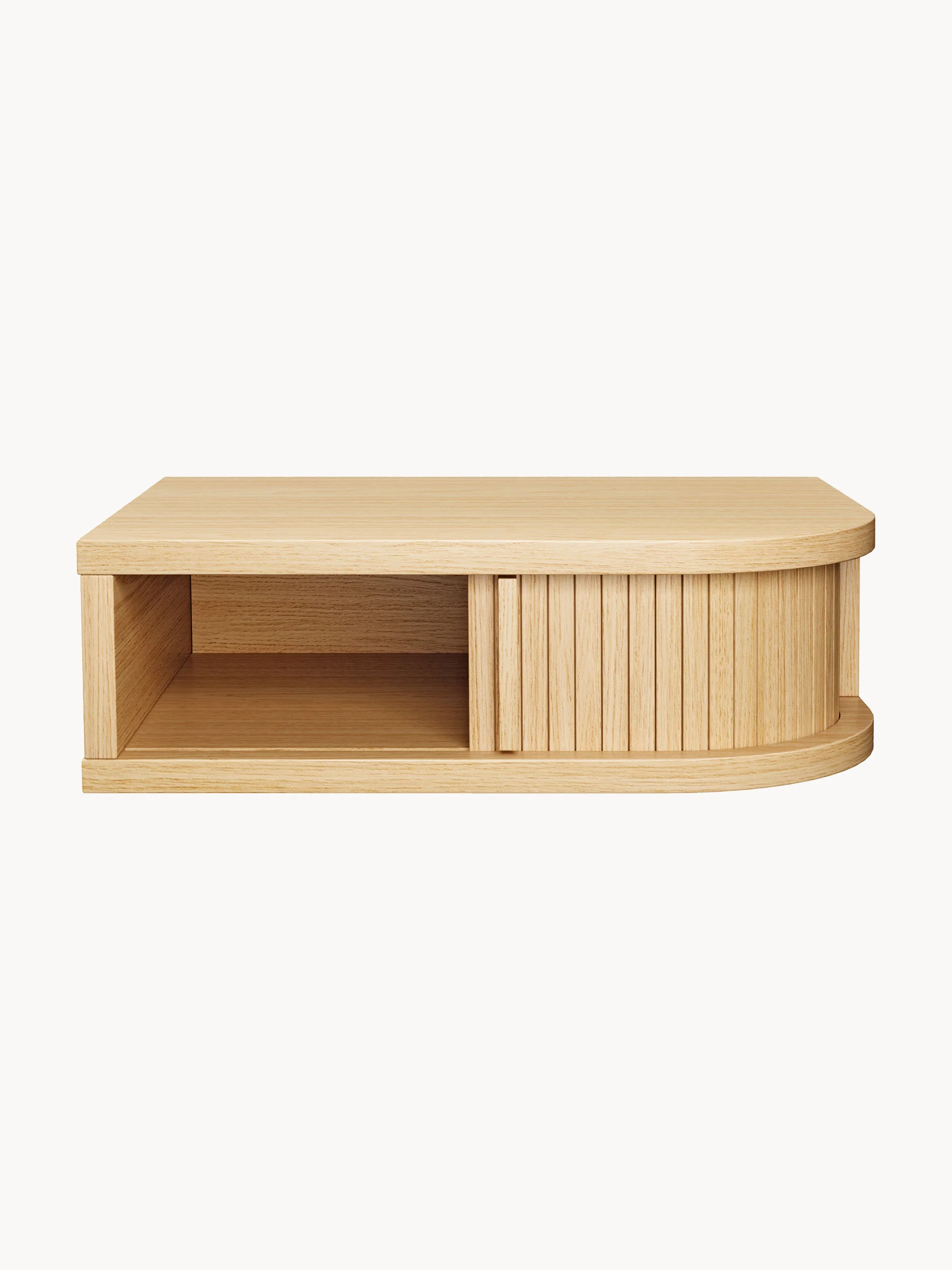 Houten wandnachtkastje Farsta Tambour met lade