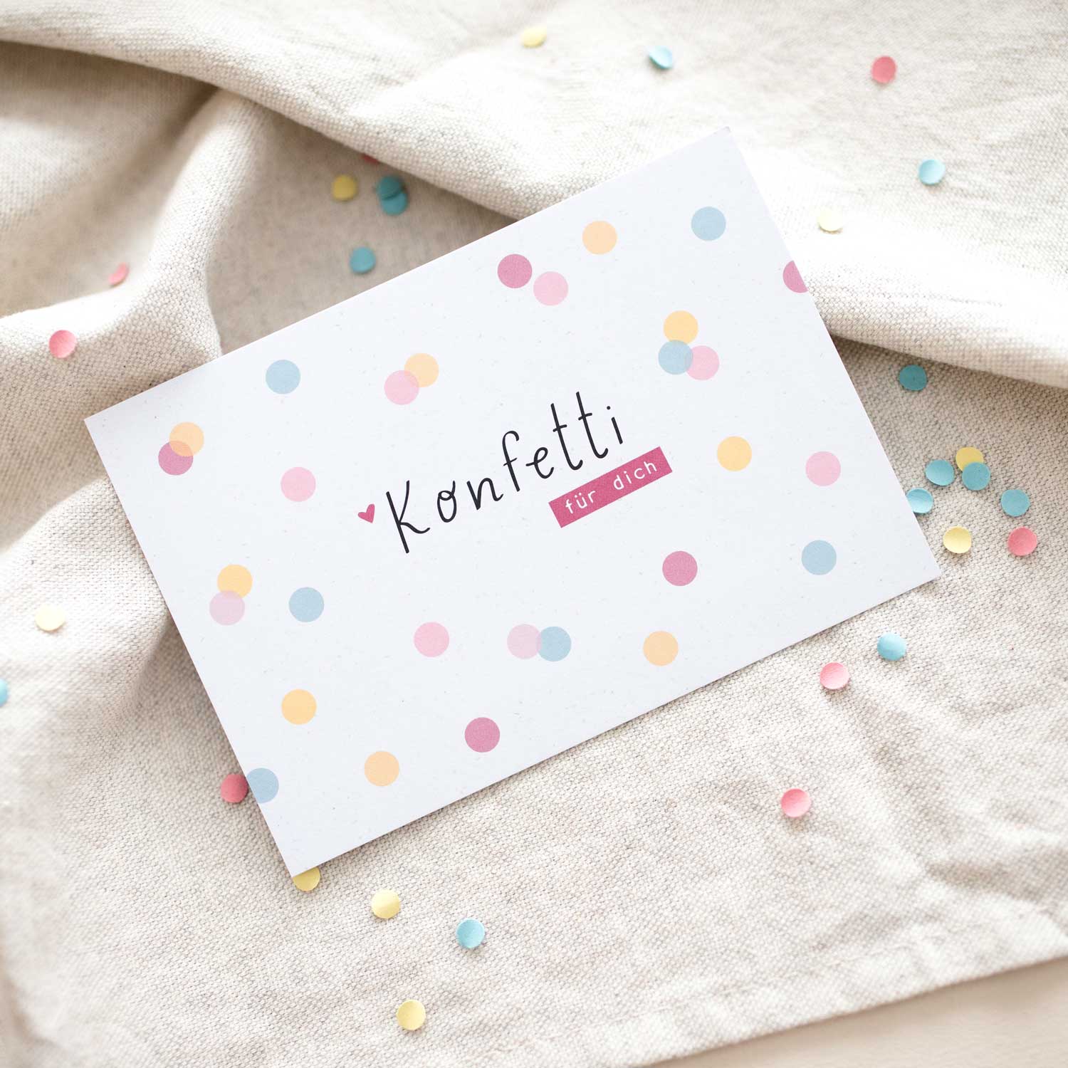 Postkarte „Konfetti für dich