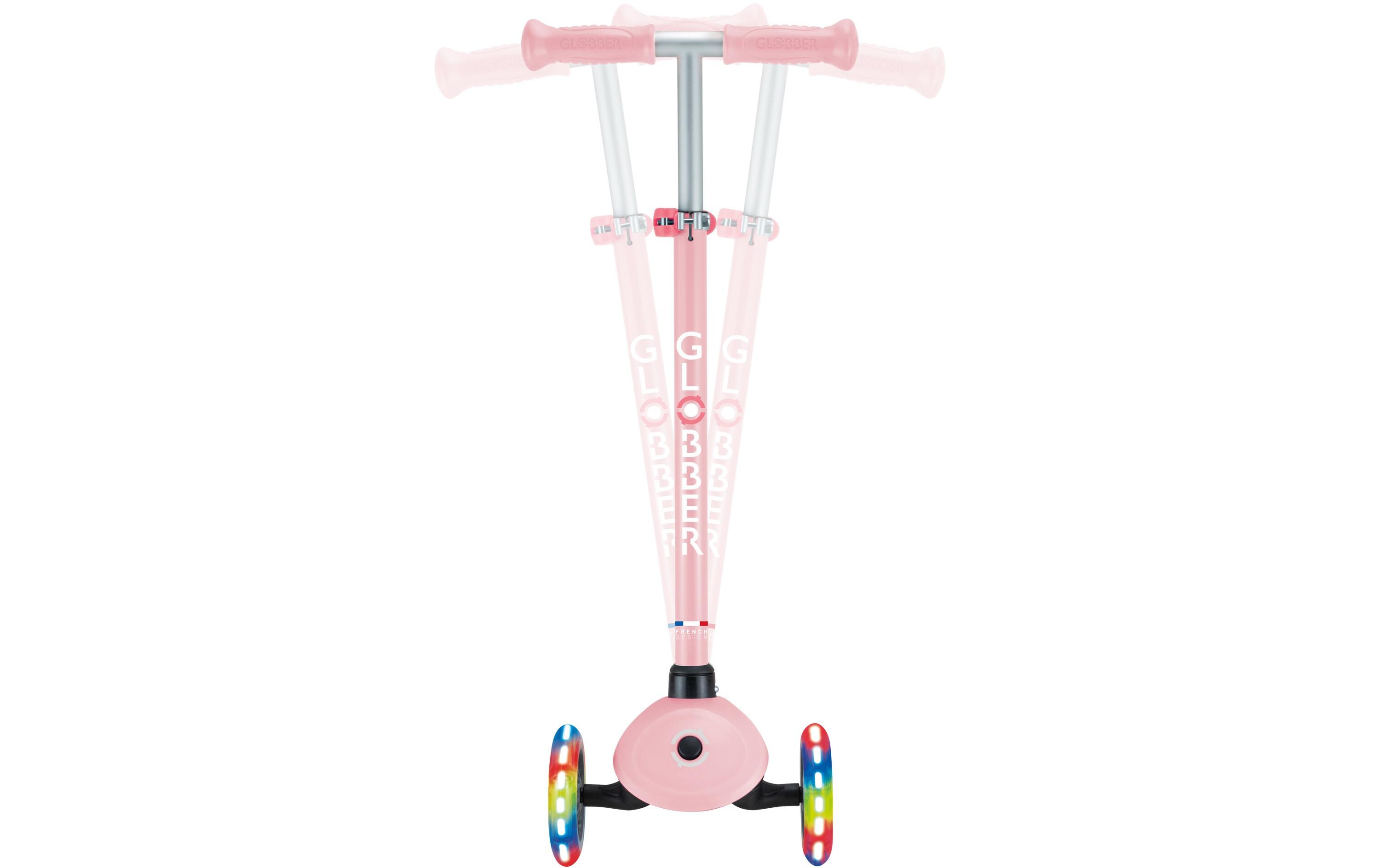 Scooter Primo Lights Hellrosa3-Rad-Roller mit Beleuchtung für Kinder