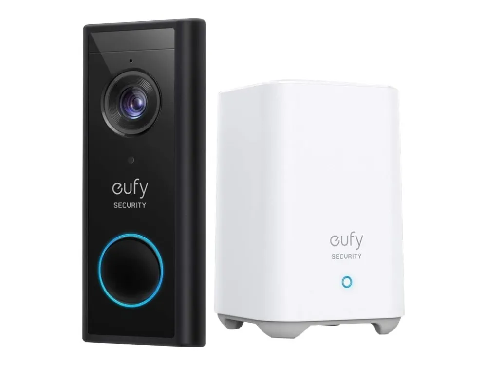 Eufy Security Video Doorbell - Dørklokkesæt - trådløs - Wi-Fi - 2.4 Ghz