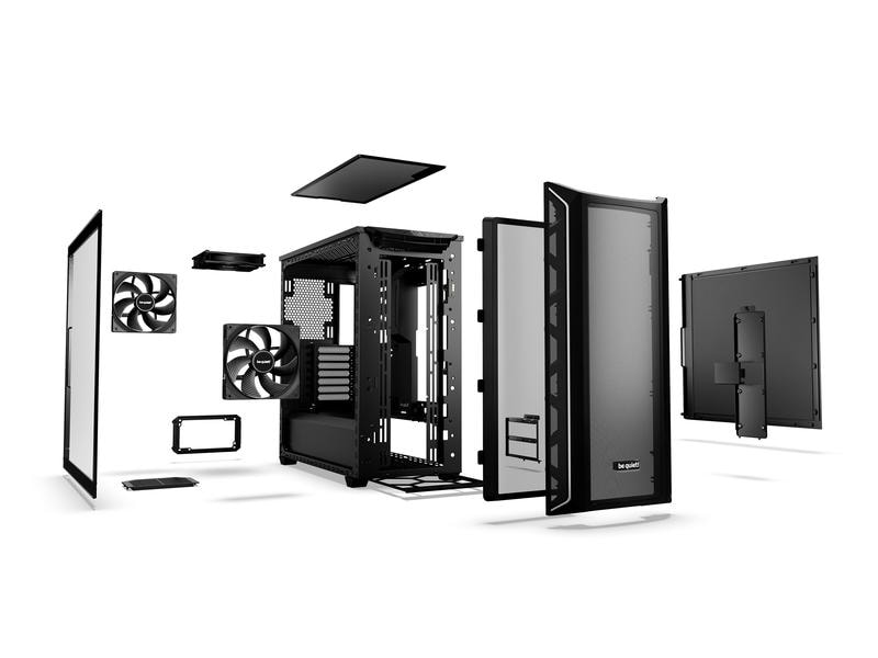 be quiet! PC-Gehäuse Shadow Base 800 DX Schwarz Luftstromoptimiertes Mid-Tower Gehäuse mit ARGB-LEDs