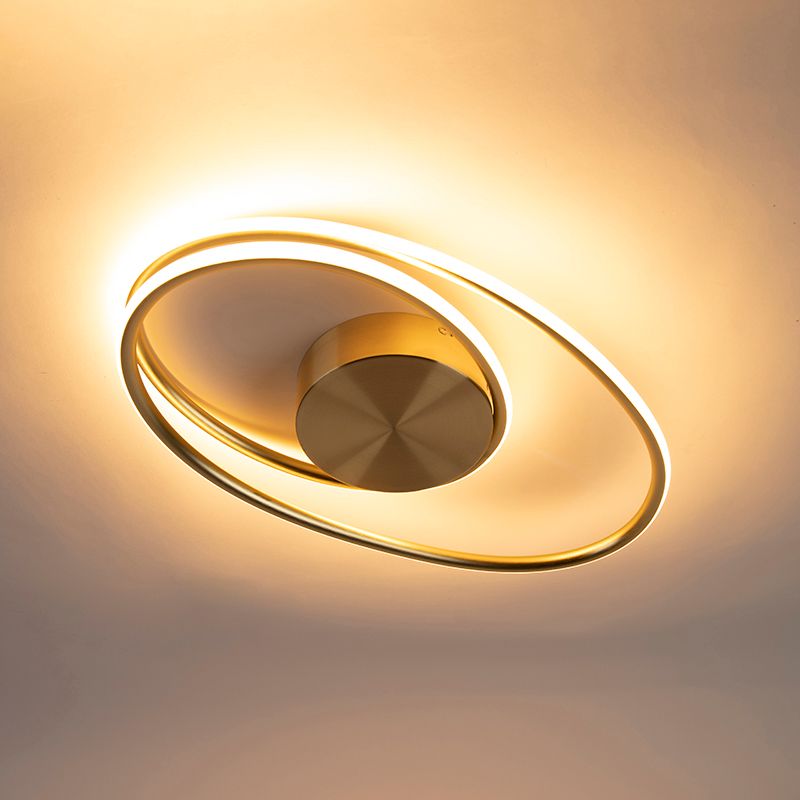 Design plafondlamp goud incl. LED 3 staps dimbaar - Rowan