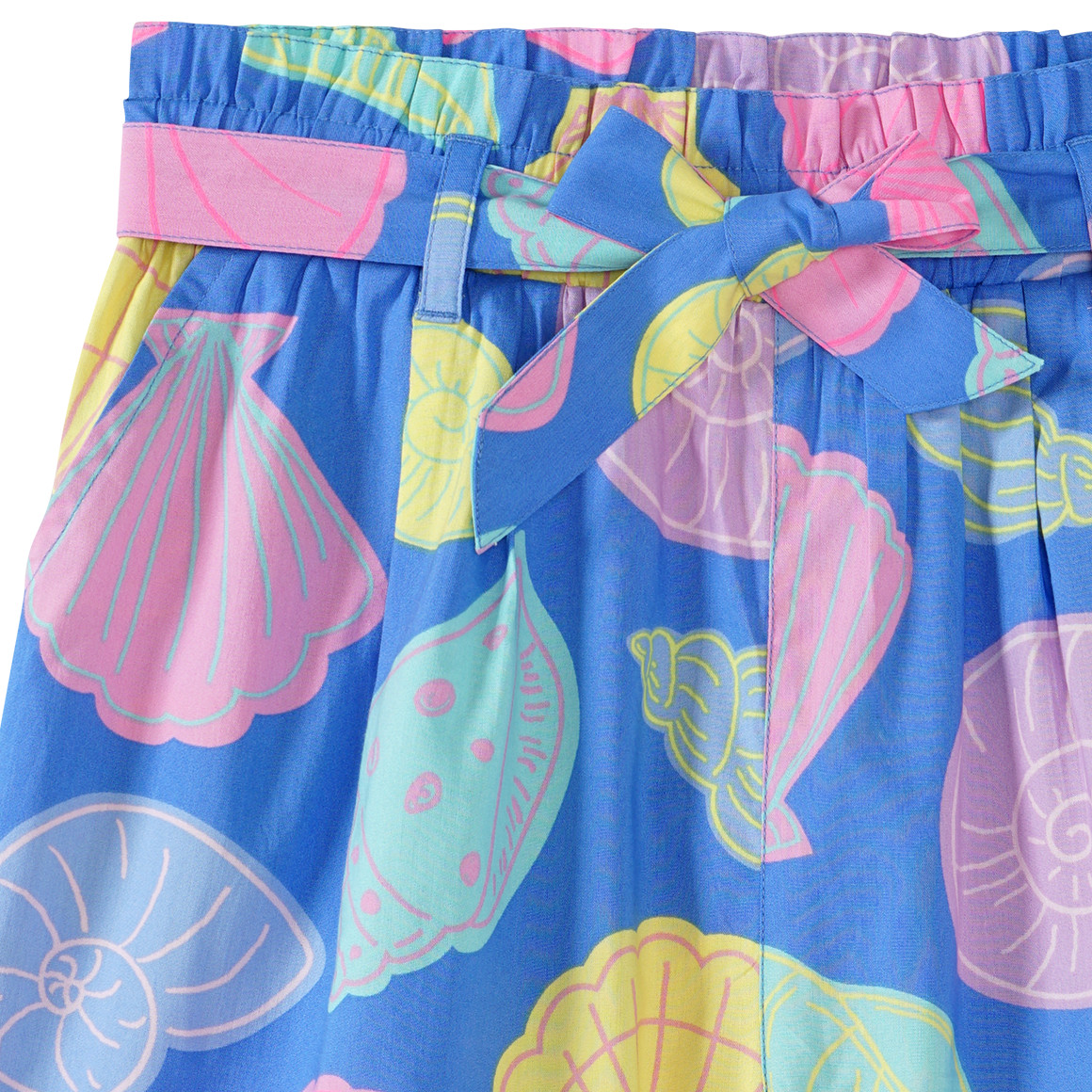 Yigga Mädchen Shorts mit bunten Muscheln blau