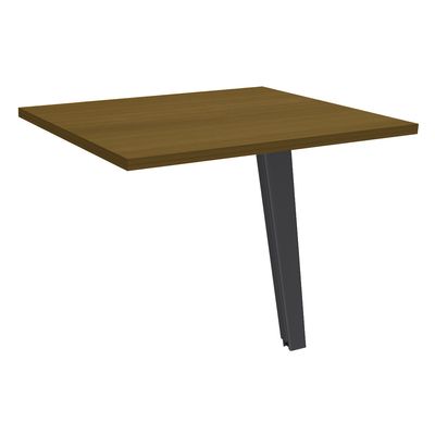 Retour direct pour bureau Steely - L80 - 1 Pied métal carbone - plateau noyer