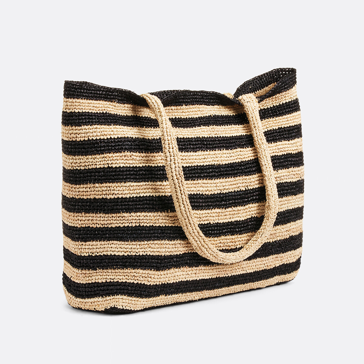 COLEÇÕES LA REDOUTE<br>Bolsa de ráfia bicolor