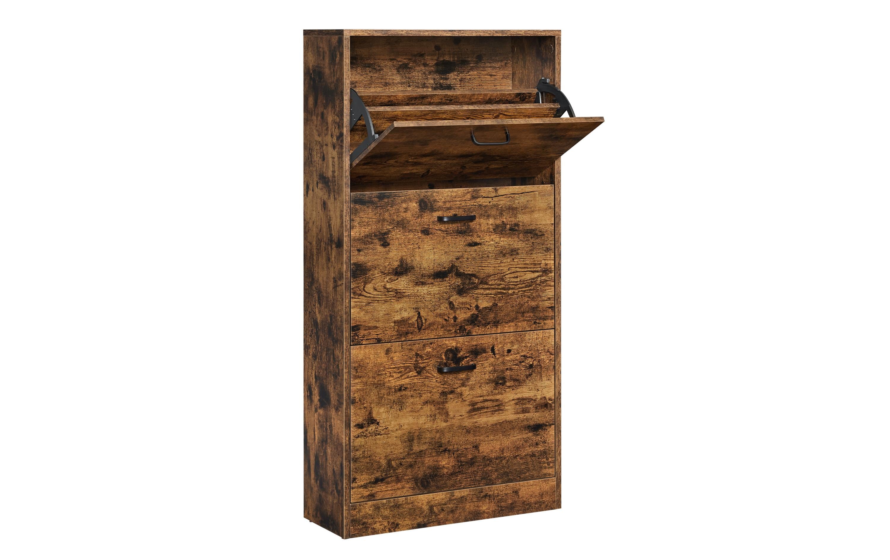 Schuhschrank mit 3 Klappen 60 x 120 cm, BraunSchuhgestell